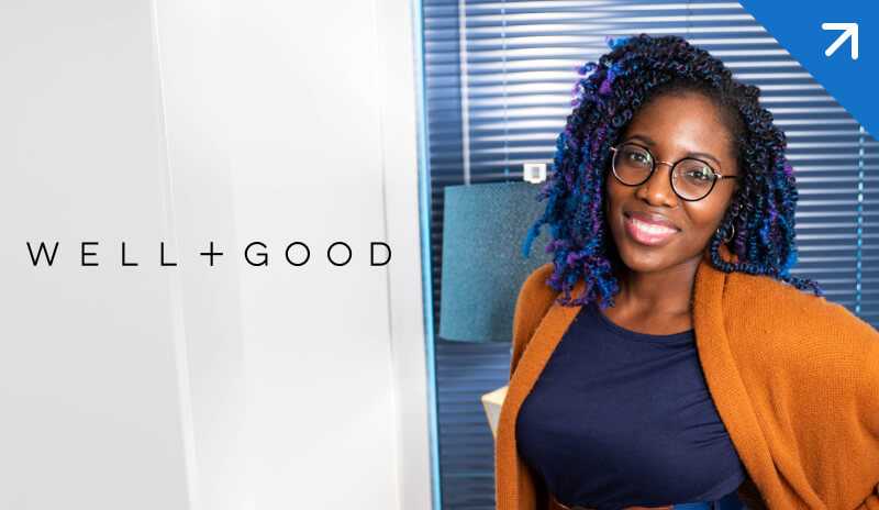 Dr. Donna Oriowo and Well+Good Logo